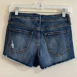Vervet Womens Micro Denim Shorts Sz 26 Distressed Stretch Cowgirl Festival Y2K.